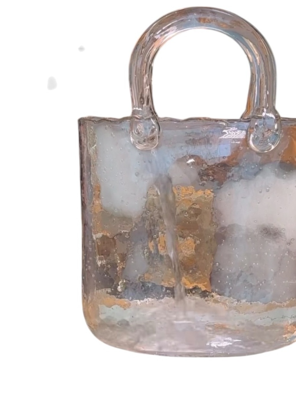 Glass Handbag Welcome Spring Flowers - Picture 4 of 6